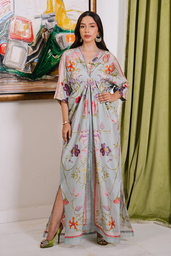 Mina Hassan | Signature Luxe 25 | Botanical Dreams Kaftan - by Libasekhas UK - Registered Vendor of : Mina Hassan - 100% Original Designer Dress