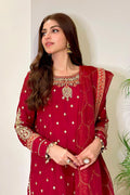 Maria B | Luxury Formals | SF-EA23-18R1-Maroon - by Libasekhas UK - Registered Vendor of : Maria B - 100% Original Designer Dress