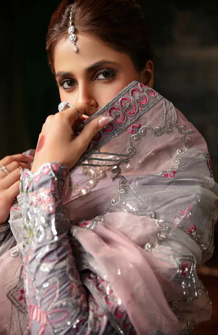 Emaan Adeel | Noori Silk Formals 23 | NR 06 BANO - by - Libasekhas UK - Registered Vendor of : Emaan Adeel - 100% Original Designer Dresss