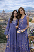 Noor by Saadia Asad | Luxury Eid Schiffli Laserkari 26 | D9 -Tropical indigo - by Libasekhas UK - Registered Vendor of : Noor by Saadia Asad - 100% Original Designer Dress