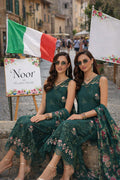 Noor by Saadia Asad | Luxury Eid Schiffli Laserkari 26 | D11 - Emerald Jewel - by Libasekhas UK - Registered Vendor of : Noor by Saadia Asad - 100% Original Designer Dress