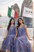 Noor by Saadia Asad | Luxury Eid Schiffli Laserkari 26 | D9 -Tropical indigo - by Libasekhas UK - Registered Vendor of : Noor by Saadia Asad - 100% Original Designer Dress