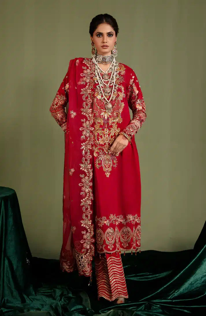Emaan Adeel | Noori Silk Formals 23 | NR 08 ULFAT - by - Libasekhas UK - Registered Vendor of : Emaan Adeel - 100% Original Designer Dresss