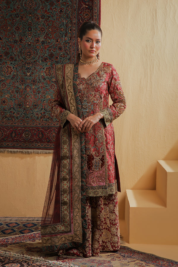 Shamaeel Ansari | Majestic Legacy | Marrakesh Gharara - by Libasekhas UK - Registered Vendor of : Shamaeel Ansari - 100% Original Designer Dress