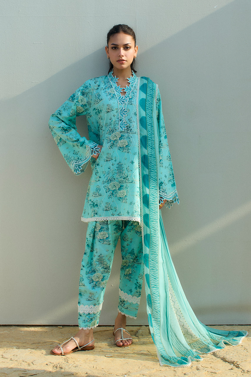 Sania Maskatiya | Luxury Lawn 25 | Myra (B) - by Libasekhas UK - Registered Vendor of : Sania Maskatiya - 100% Original Designer Dress