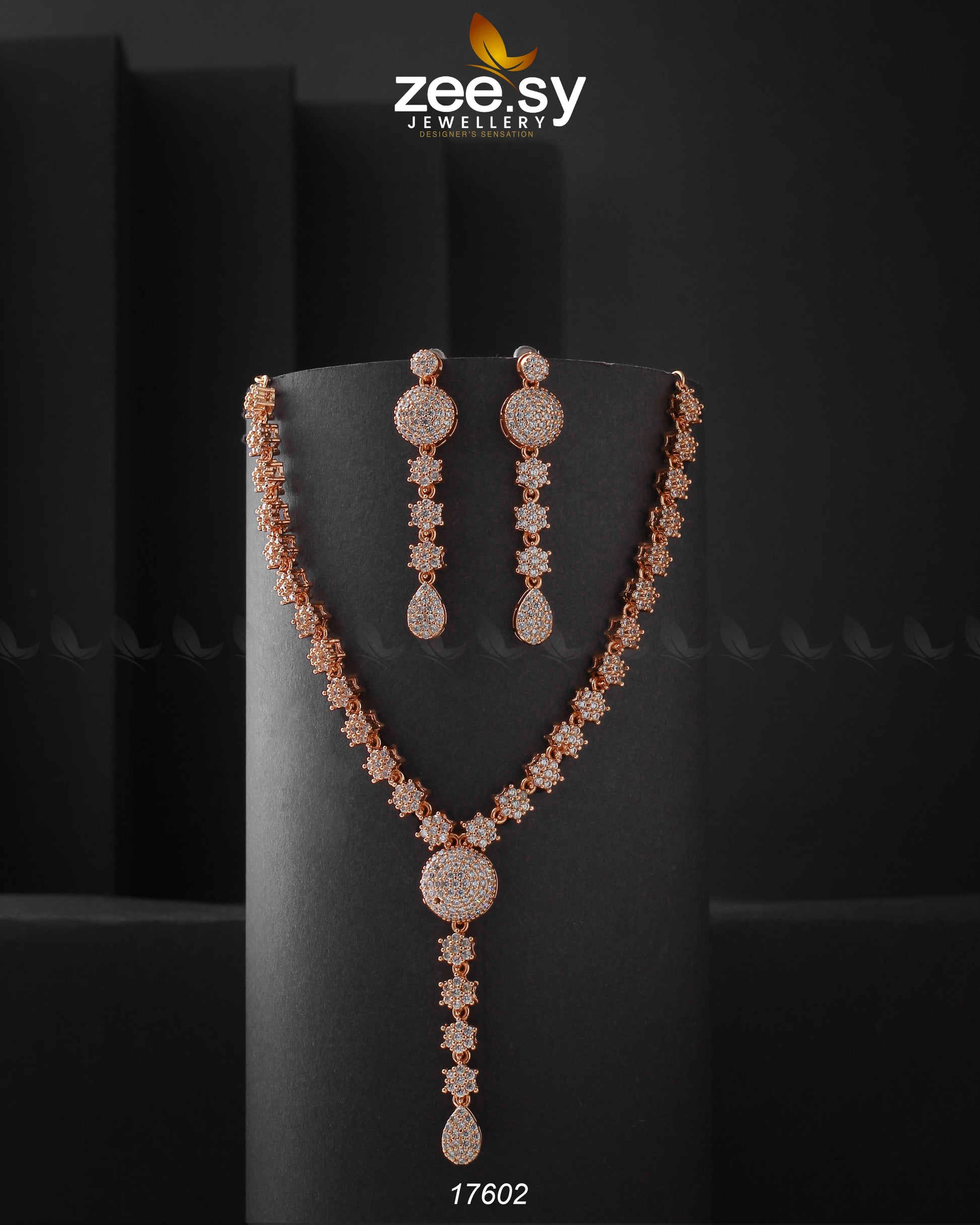 Cascade Necklace - by - Libasekhas UK - Registered Vendor of : Zeesy - 100% Original Designer Dresss