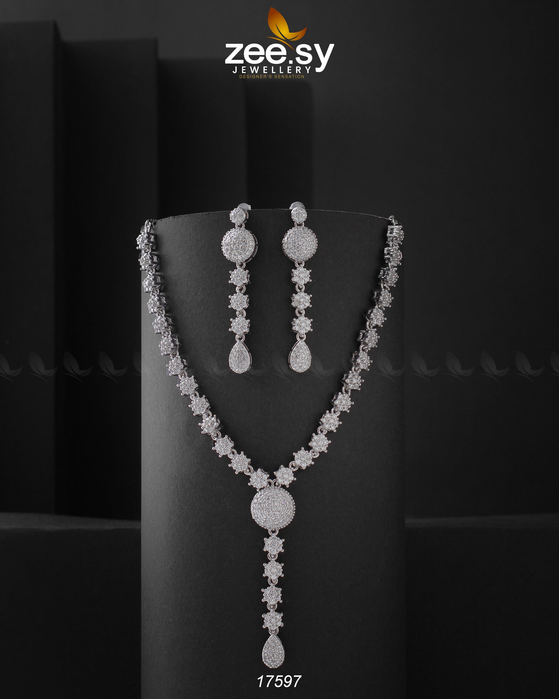 Cascade Necklace - by - Libasekhas UK - Registered Vendor of : Zeesy - 100% Original Designer Dresss