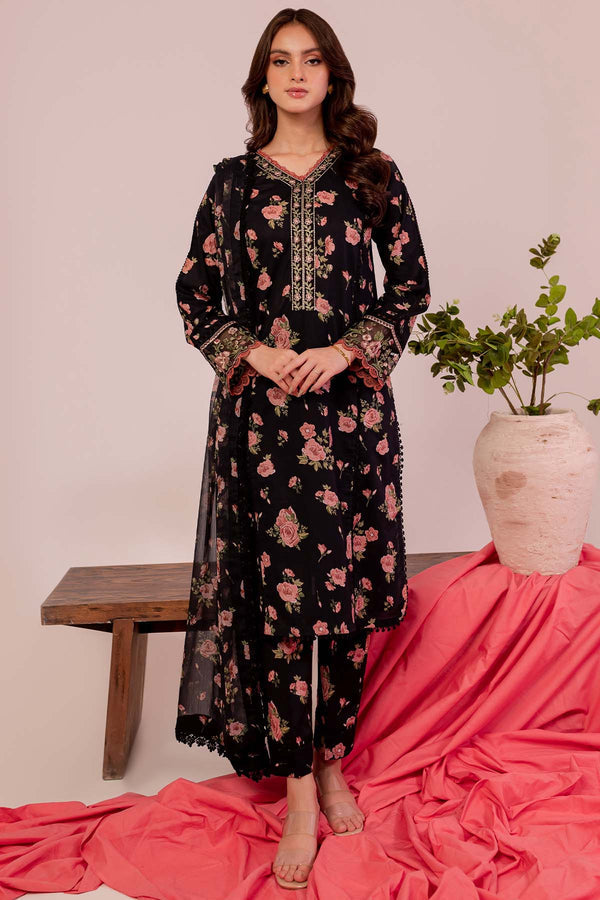 Farasha | Printed Essentials | Black Scarlet - by - Libasekhas UK - Registered Vendor of : Farasha - 100% Original Designer Dresss