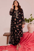 Farasha | Printed Essentials | Black Scarlet - by - Libasekhas UK - Registered Vendor of : Farasha - 100% Original Designer Dresss