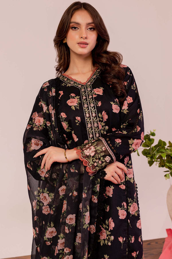 Farasha | Printed Essentials | Black Scarlet - by - Libasekhas UK - Registered Vendor of : Farasha - 100% Original Designer Dresss