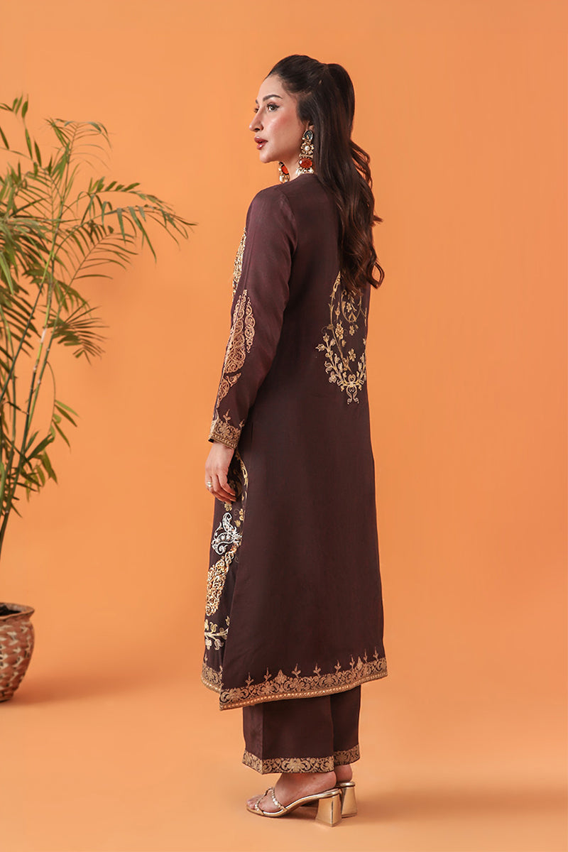 Shamaeel Ansari | Classic Luxe 26 | Garnet Majesty - by Libasekhas UK - Registered Vendor of : Shamaeel Ansari - 100% Original Designer Dress