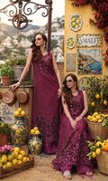 Noor by Saadia Asad | Luxury Eid Schiffli Laserkari 26 | D8 -Rasberry love - by Libasekhas UK - Registered Vendor of : Noor by Saadia Asad - 100% Original Designer Dress