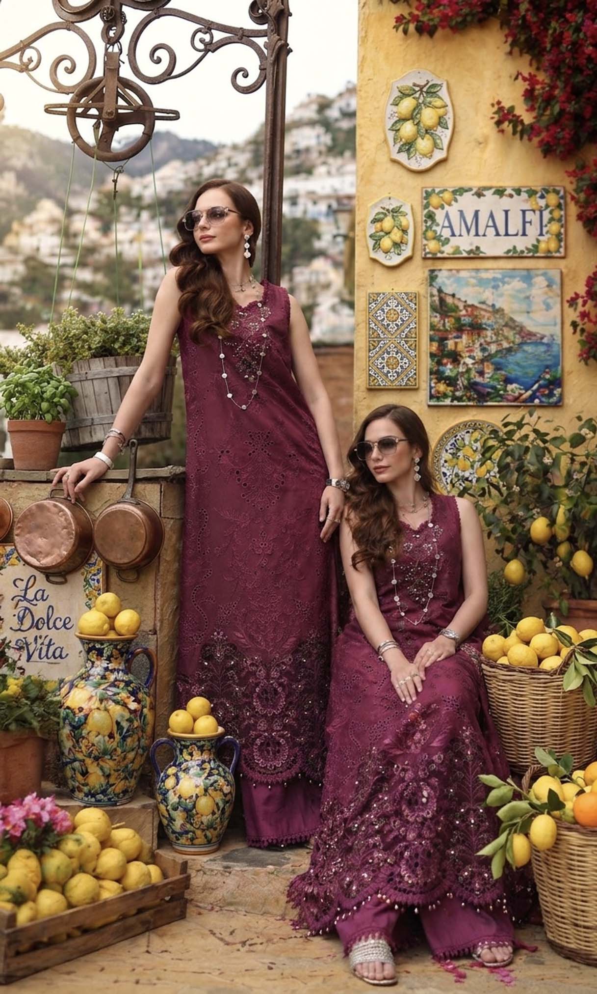 Noor by Saadia Asad | Luxury Eid Schiffli Laserkari 26 | D8 -Rasberry love - by Libasekhas UK - Registered Vendor of : Noor by Saadia Asad - 100% Original Designer Dress