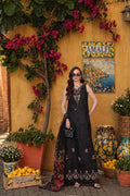 Noor by Saadia Asad | Luxury Eid Schiffli Laserkari 26 | D5 - Raven Black - by Libasekhas UK - Registered Vendor of : Noor by Saadia Asad - 100% Original Designer Dress