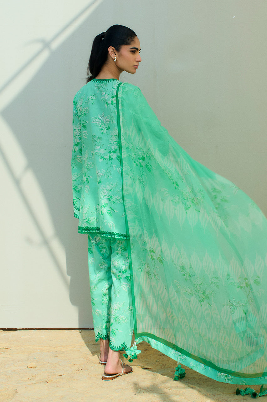Sania Maskatiya | Luxury Lawn 25 | Azur (B) - by Libasekhas UK - Registered Vendor of : Sania Maskatiya - 100% Original Designer Dress