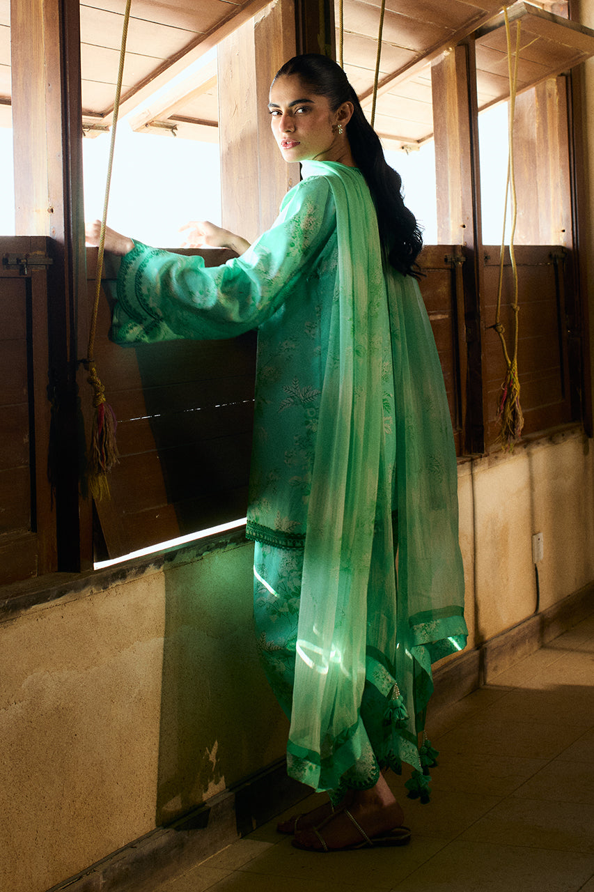 Sania Maskatiya | Luxury Lawn 25 | Azur (B) - by Libasekhas UK - Registered Vendor of : Sania Maskatiya - 100% Original Designer Dress