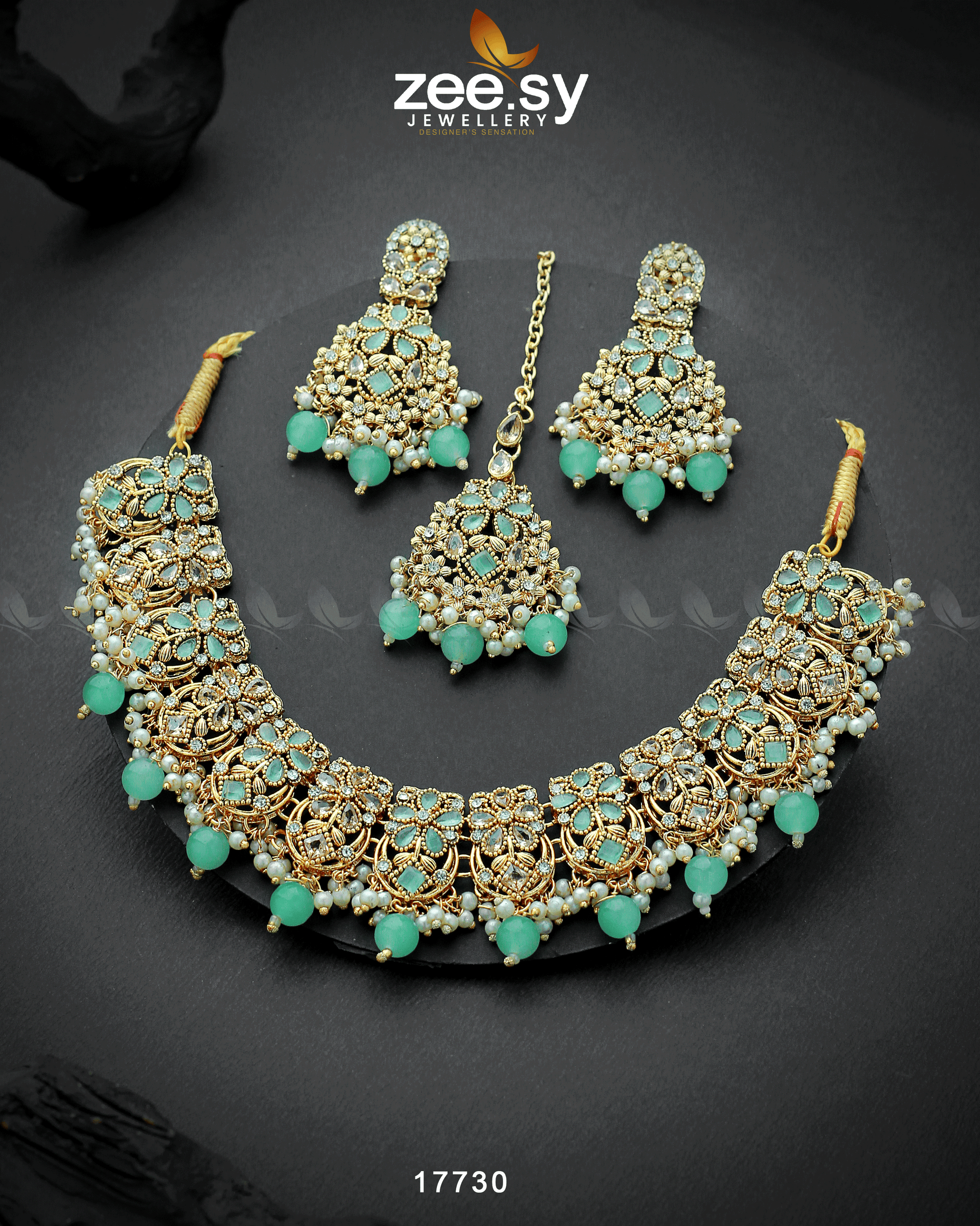 Amaryllis Necklace - by - Libasekhas UK - Registered Vendor of : Zeesy - 100% Original Designer Dresss