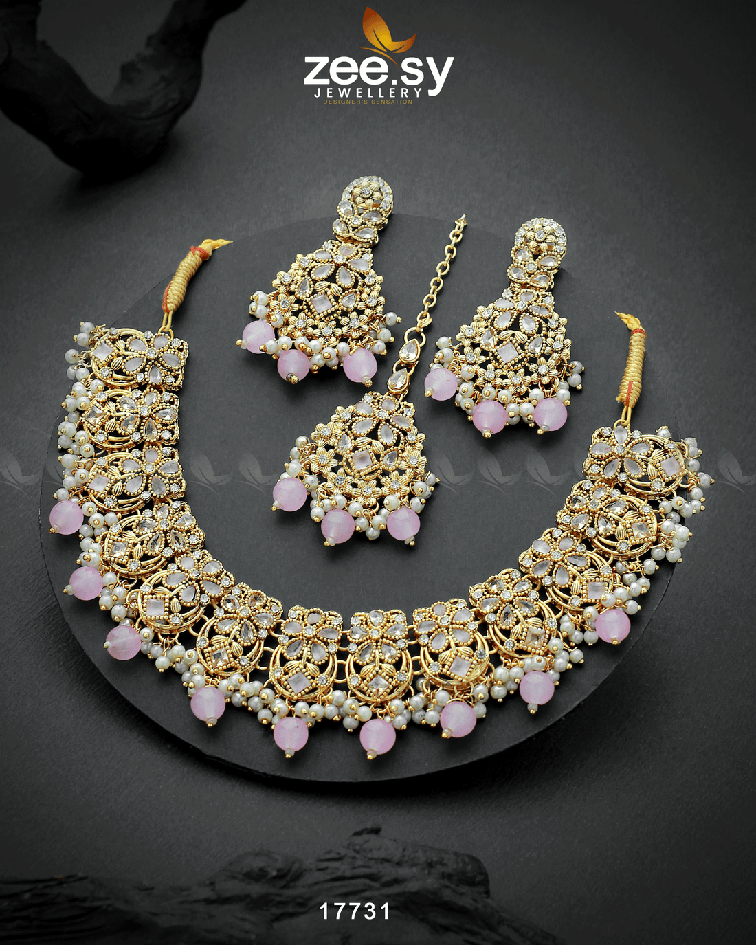 Amaryllis Necklace - by - Libasekhas UK - Registered Vendor of : Zeesy - 100% Original Designer Dresss