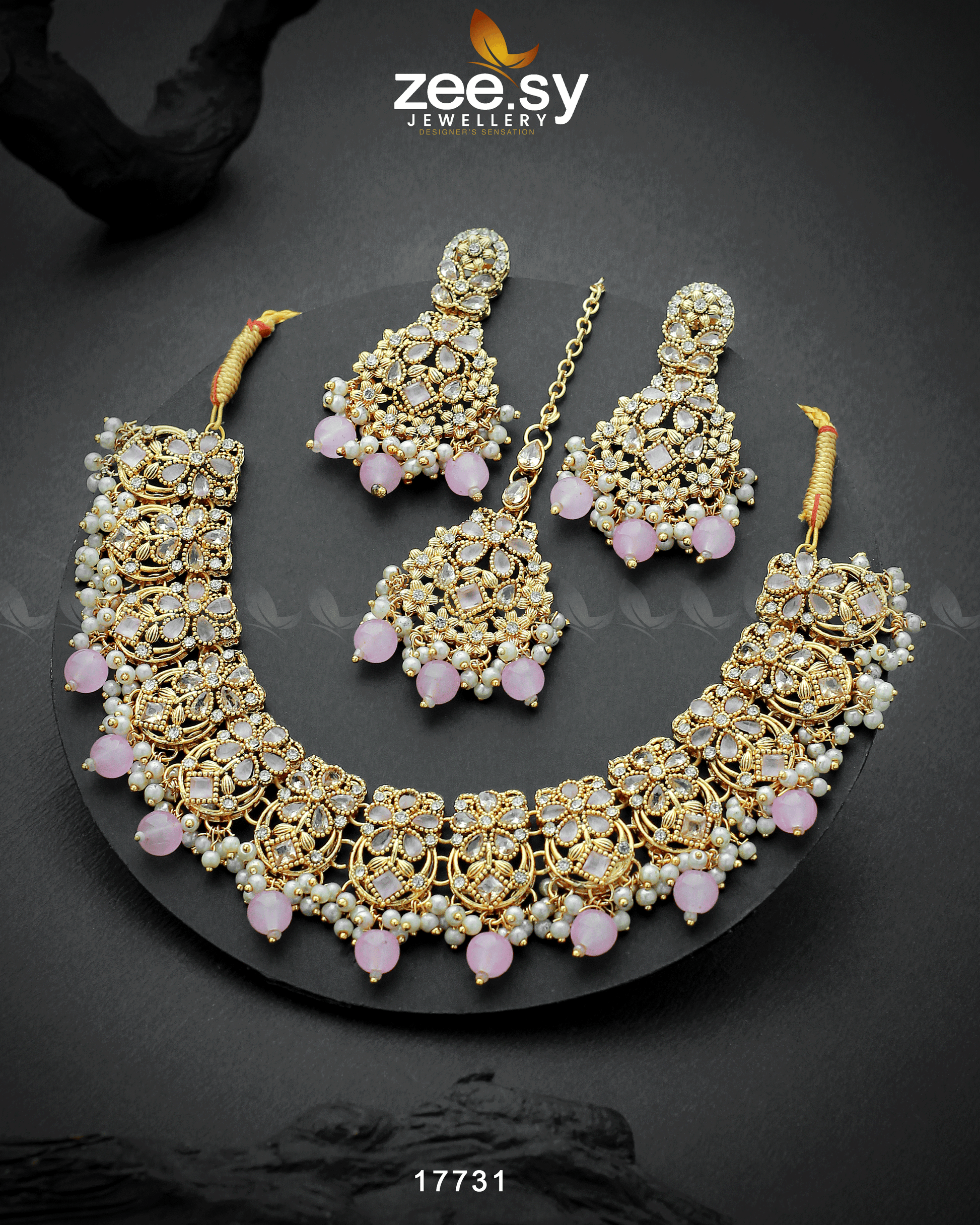 Amaryllis Necklace - by - Libasekhas UK - Registered Vendor of : Zeesy - 100% Original Designer Dresss