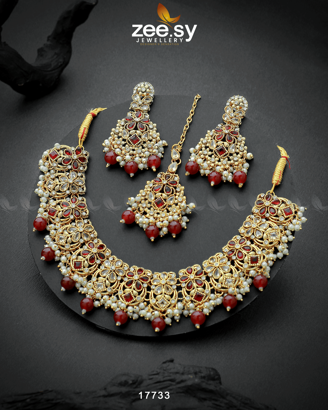 Amaryllis Necklace - by - Libasekhas UK - Registered Vendor of : Zeesy - 100% Original Designer Dresss