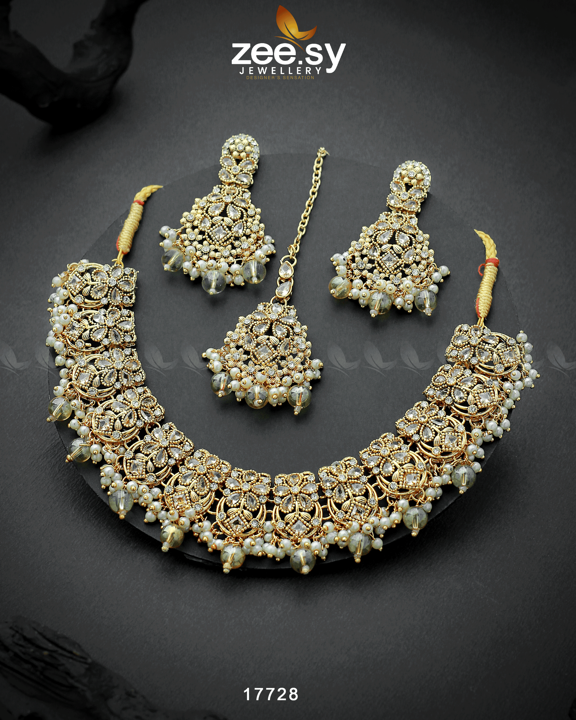 Amaryllis Necklace - by - Libasekhas UK - Registered Vendor of : Zeesy - 100% Original Designer Dresss