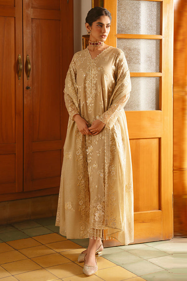 Cross Stitch | Luxe Atelier 25 | GOLDEN AURA - by - Libasekhas UK - Registered Vendor of : Cross Stitch - 100% Original Designer Dresss