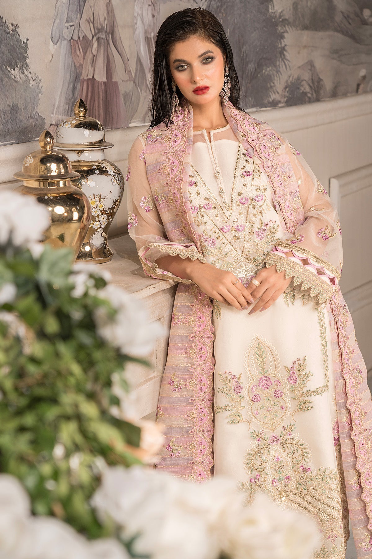 Imrozia Premium | Dilkash Formals | IP-108 Saanjh - by - Libasekhas UK - Registered Vendor of : Imrozia Premium - 100% Original Designer Dresss