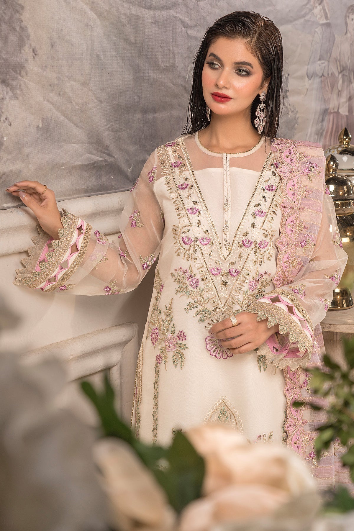 Imrozia Premium | Dilkash Formals | IP-108 Saanjh - by - Libasekhas UK - Registered Vendor of : Imrozia Premium - 100% Original Designer Dresss