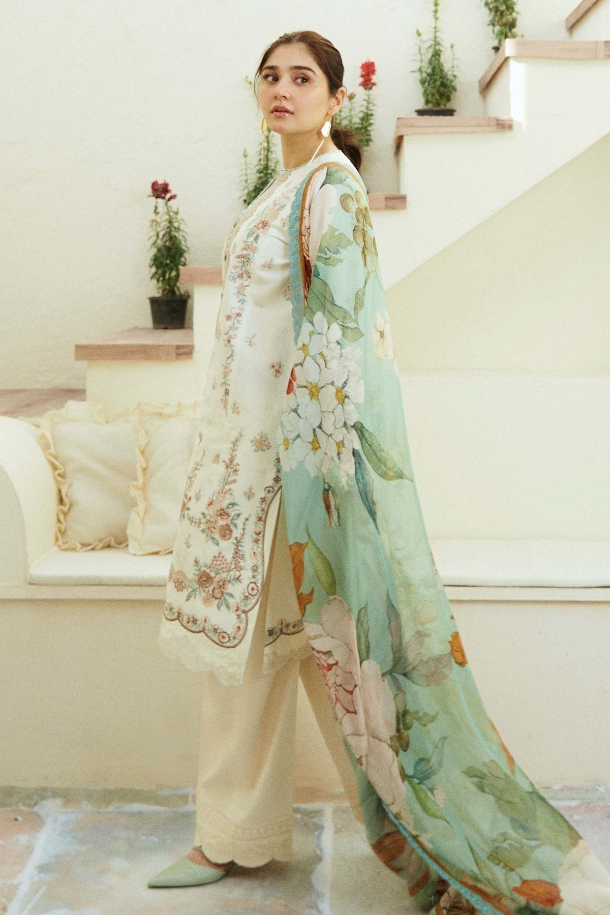 Zara Shahjahan | Coco Lawn Eid Edit 24 | IVORY-D10 - by - Libasekhas UK - Registered Vendor of : Zara Shahjahan - 100% Original Designer Dresss