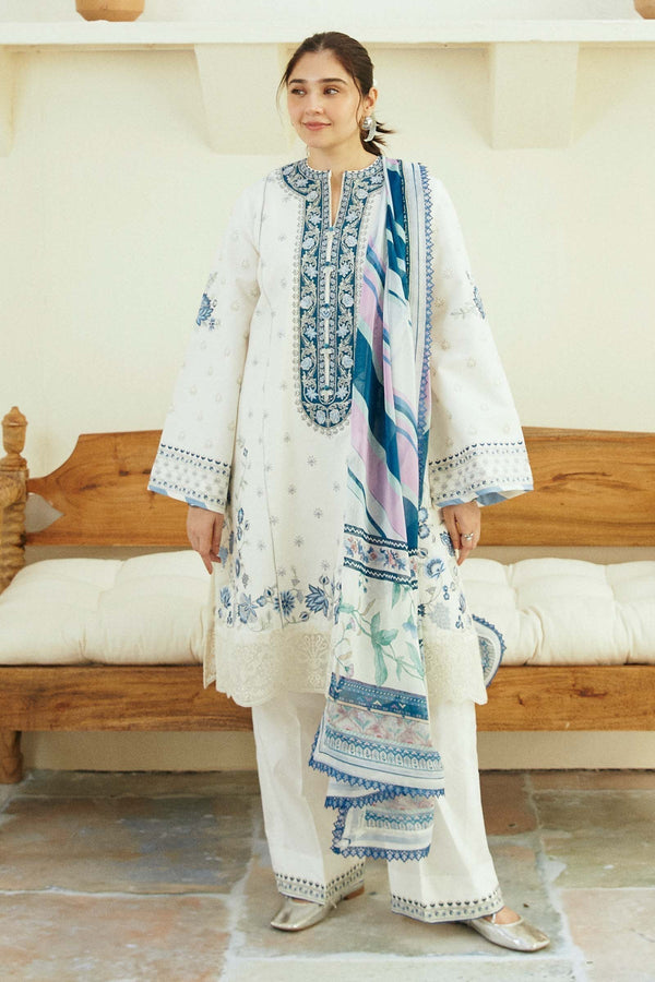 Zara Shahjahan | Coco Lawn Eid Edit 24 | IVORY-D4 - by - Libasekhas UK - Registered Vendor of : Zara Shahjahan - 100% Original Designer Dresss