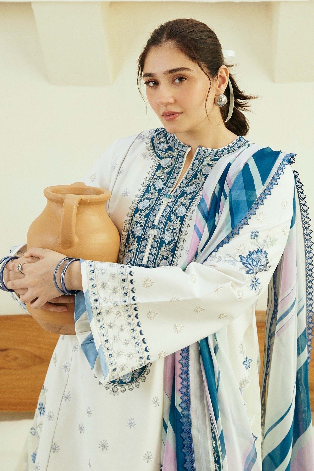 Zara Shahjahan | Coco Lawn Eid Edit 24 | IVORY-D4 - by - Libasekhas UK - Registered Vendor of : Zara Shahjahan - 100% Original Designer Dresss