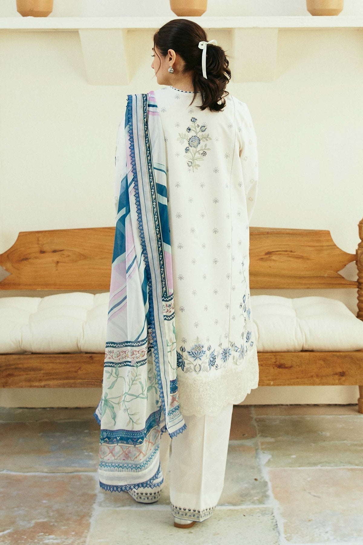 Zara Shahjahan | Coco Lawn Eid Edit 24 | IVORY-D4 - by - Libasekhas UK - Registered Vendor of : Zara Shahjahan - 100% Original Designer Dresss