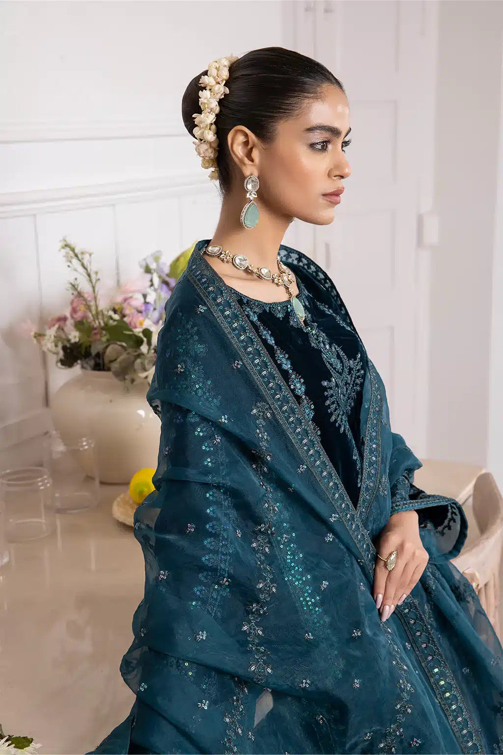 Iznik | Festive Velvet 23 | IV-21 LEHJA - by - Libasekhas UK - Registered Vendor of : Iznik - 100% Original Designer Dresss