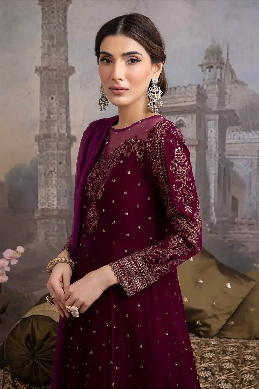 Iznik | Festive Velvet 23 | IV-24 RUMMANA - by - Libasekhas UK - Registered Vendor of : Iznik - 100% Original Designer Dresss