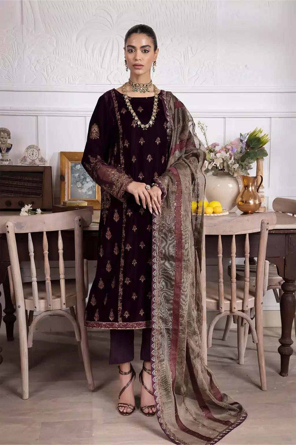 Iznik | Festive Velvet 23 | IV-23 SEHER - by - Libasekhas UK - Registered Vendor of : Iznik - 100% Original Designer Dresss
