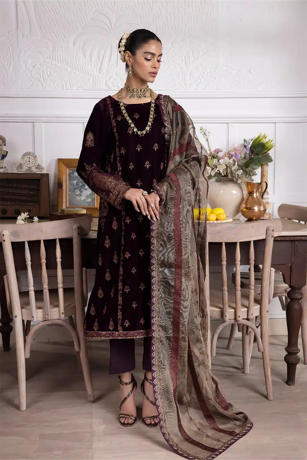 Iznik | Festive Velvet 23 | IV-23 SEHER - by - Libasekhas UK - Registered Vendor of : Iznik - 100% Original Designer Dresss