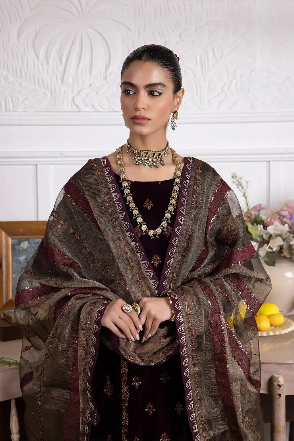 Iznik | Festive Velvet 23 | IV-23 SEHER - by - Libasekhas UK - Registered Vendor of : Iznik - 100% Original Designer Dresss