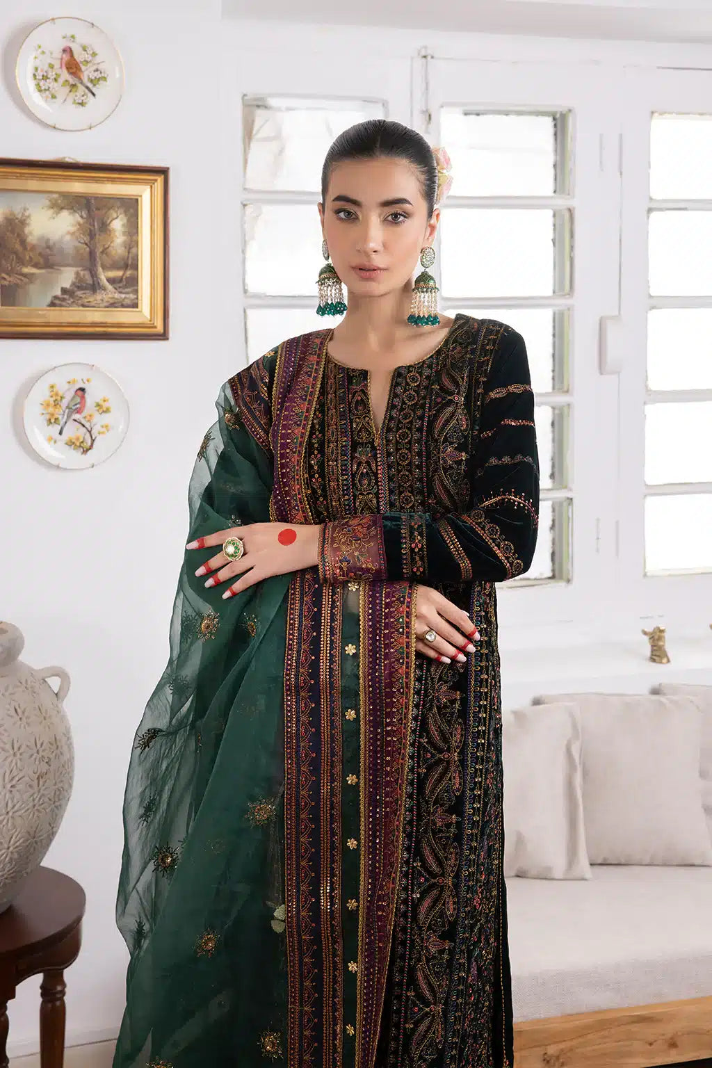 Iznik | Festive Velvet 23 | IV-22 HUSHAIMA - by - Libasekhas UK - Registered Vendor of : Iznik - 100% Original Designer Dresss