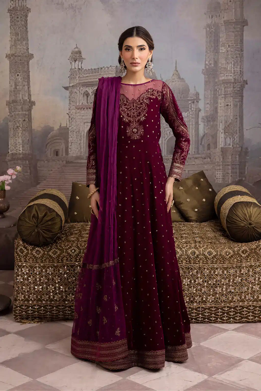 Iznik | Festive Velvet 23 | IV-24 RUMMANA - by - Libasekhas UK - Registered Vendor of : Iznik - 100% Original Designer Dresss