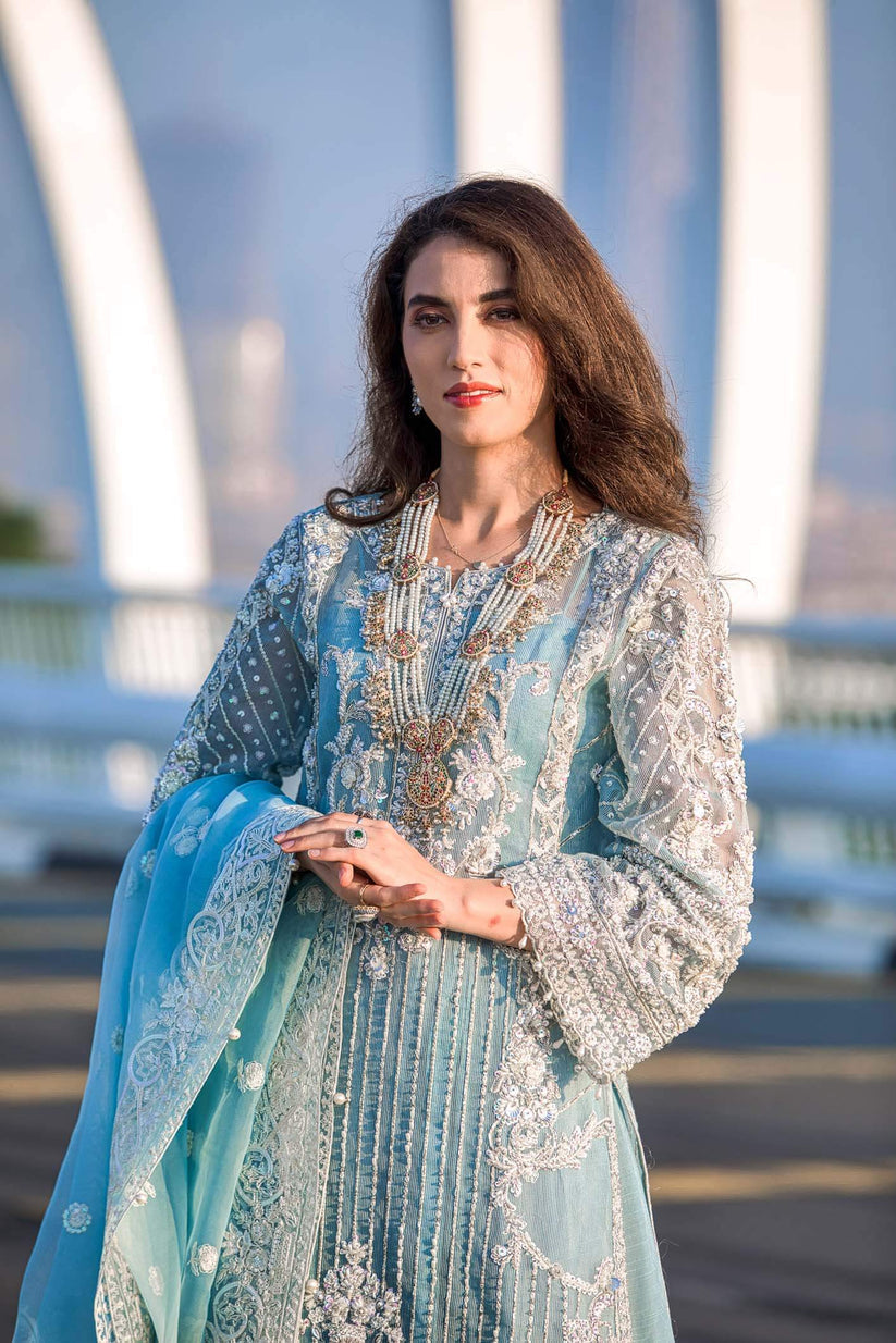 Kara | Kamdani Festive Collection | Icy Cascade - by - Libasekhas UK - Registered Vendor of : Kara - 100% Original Designer Dresss