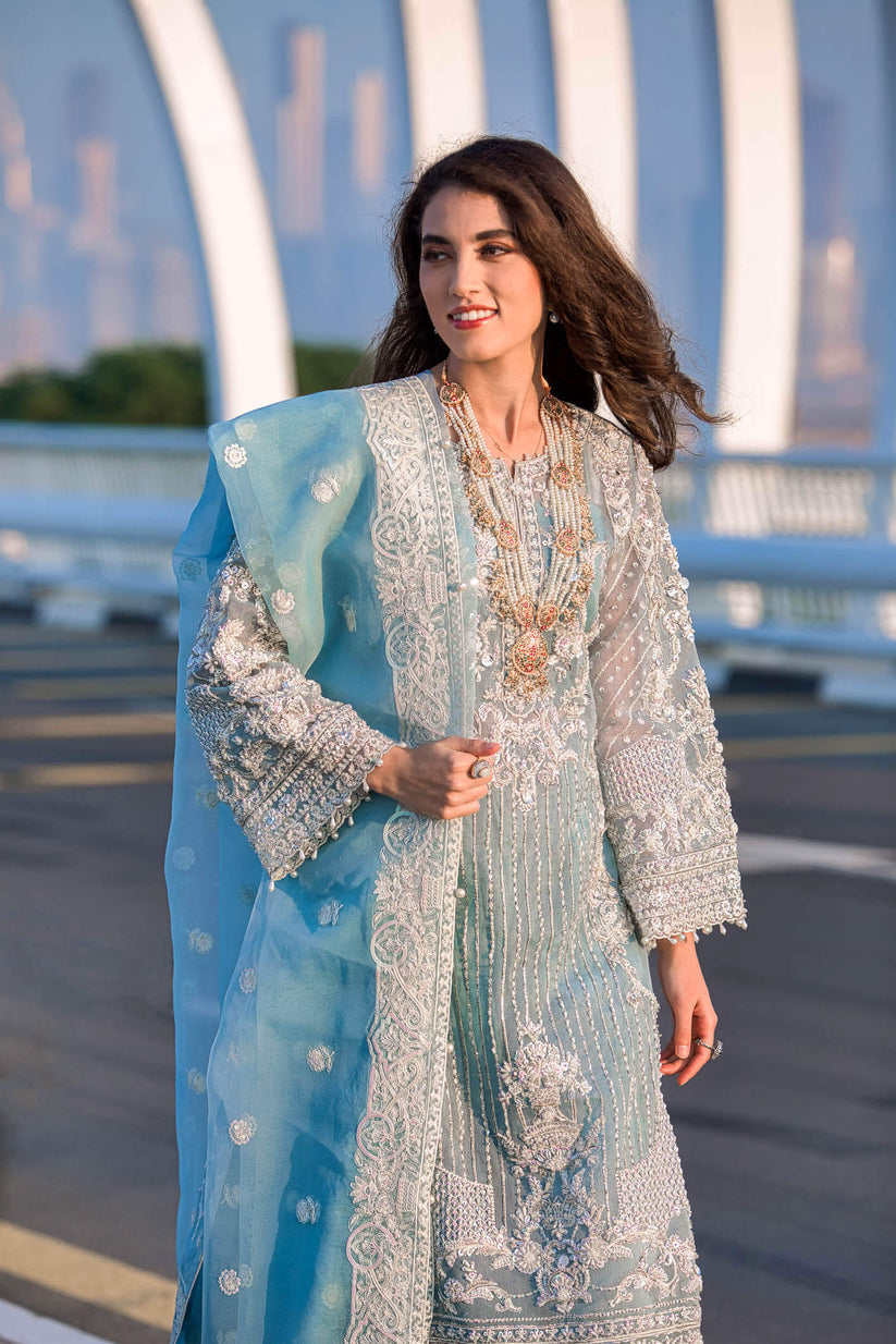 Kara | Kamdani Festive Collection | Icy Cascade - by - Libasekhas UK - Registered Vendor of : Kara - 100% Original Designer Dresss