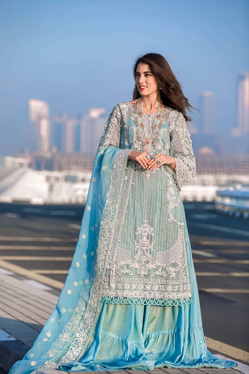 Kara | Kamdani Festive Collection | Icy Cascade - by - Libasekhas UK - Registered Vendor of : Kara - 100% Original Designer Dresss