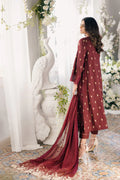 Azure | Ensembles Embroidered Formals | Imperial Wine - by - Libasekhas UK - Registered Vendor of : Azure - 100% Original Designer Dresss