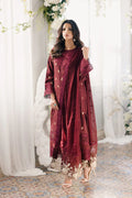 Azure | Ensembles Embroidered Formals | Imperial Wine - by - Libasekhas UK - Registered Vendor of : Azure - 100% Original Designer Dresss