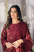 Azure | Ensembles Embroidered Formals | Imperial Wine - by - Libasekhas UK - Registered Vendor of : Azure - 100% Original Designer Dresss