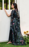 Asifa and Nabeel | Eden Cambric 25 | Ink Blossom ECU25-02 - by Libasekhas UK - Registered Vendor of : Asifa and Nabeel - 100% Original Designer Dress