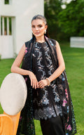 Asifa and Nabeel | Eden Cambric 25 | Ink Blossom ECU25-02 - by Libasekhas UK - Registered Vendor of : Asifa and Nabeel - 100% Original Designer Dress