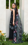 Asifa and Nabeel | Eden Cambric 25 | Ink Blossom ECU25-02 - by Libasekhas UK - Registered Vendor of : Asifa and Nabeel - 100% Original Designer Dress