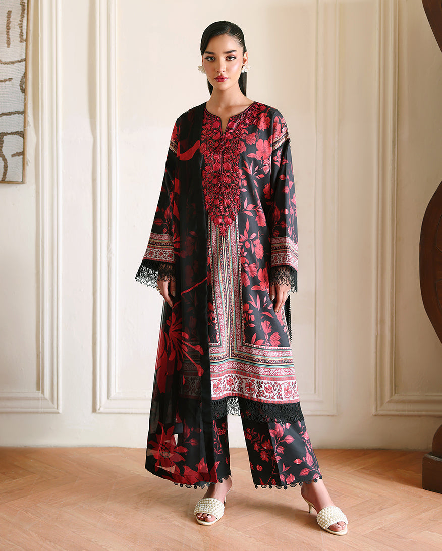 Roheenaz | Eclat Garden Printed Lawn | Iris Garden - by Libasekhas UK - Registered Vendor of : Roheenaz - 100% Original Designer Dress