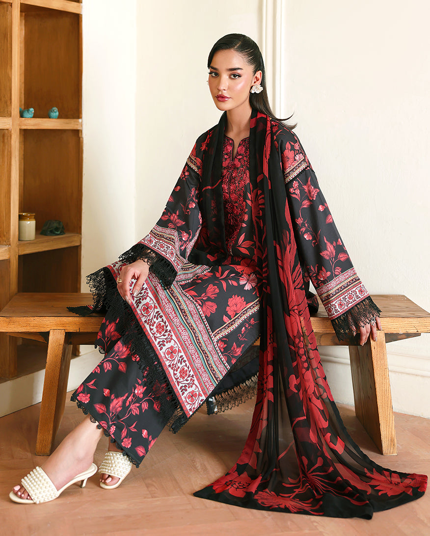 Roheenaz | Eclat Garden Printed Lawn | Iris Garden - by Libasekhas UK - Registered Vendor of : Roheenaz - 100% Original Designer Dress